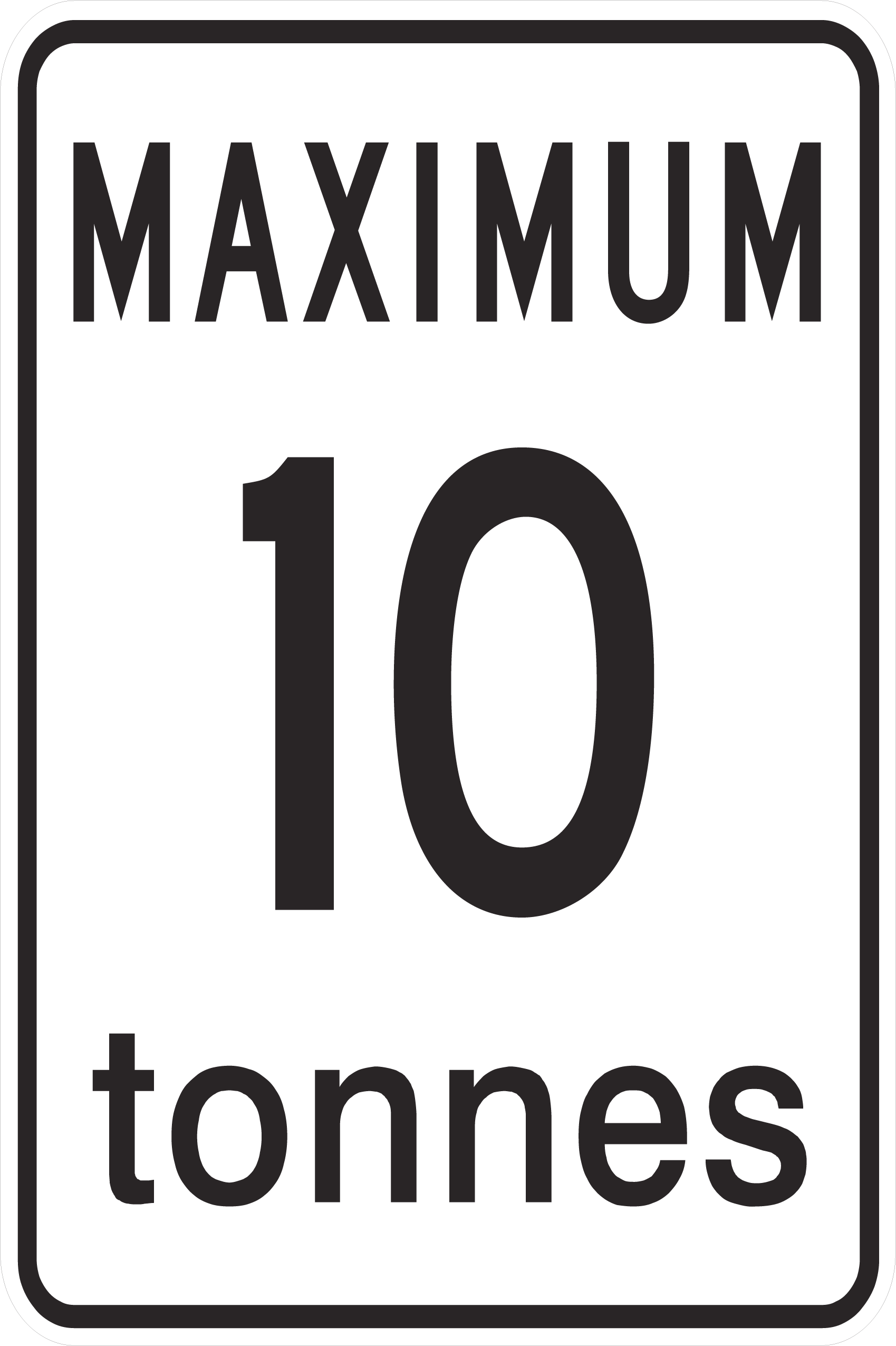 Regulatory Sign 60x90